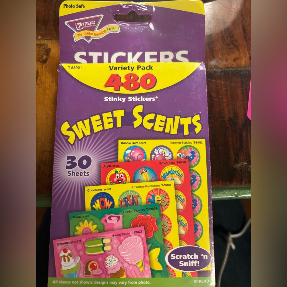 Vtg New Stinky Stickers Sweet Scents scratch & sniff Pack - 480 Count Rare